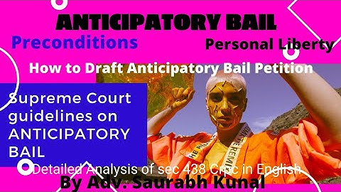 How to draft Anticipatory bail | Anticipatory Bail | Section 438 in English | Crpc 438 | Sec 438