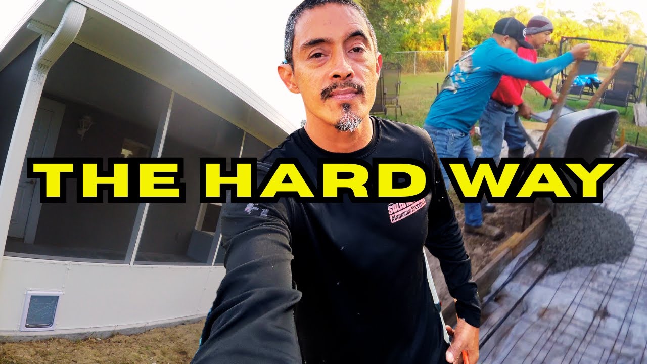 Screen Room Complete Build (No Concrete Truck Allowed!)