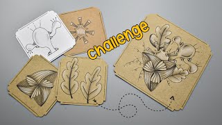 Combine 4 Tangles Together || Part 4 || Challenge yourself | Zentangle Patterns