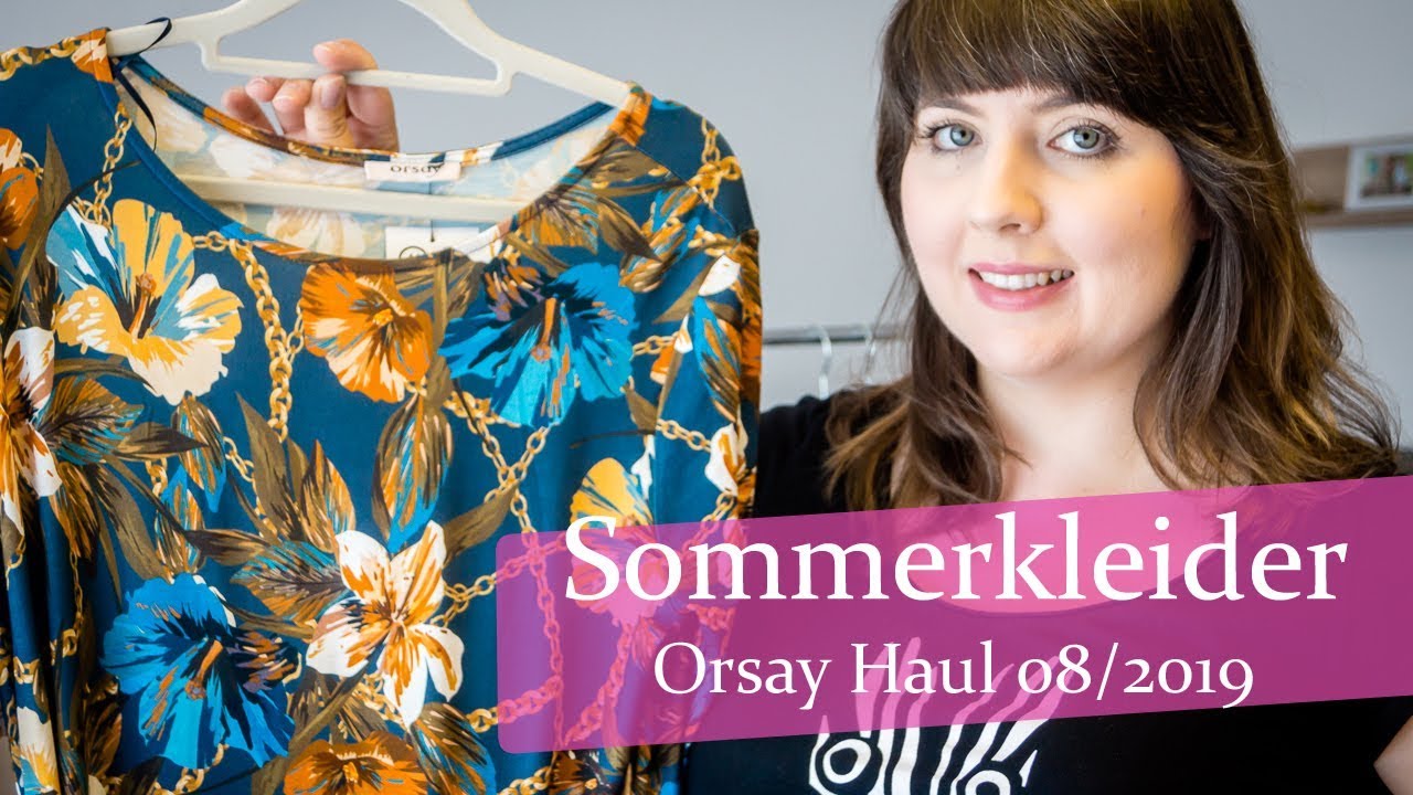 Sommer Kleider Haul 2019 Plussize Curvy Gr 44 Xl Orsay Youtube