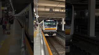 JR東日本 E233系電車 南武線各駅停車川崎ゆき 立川駅発車 発車メロディーあり