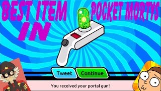 Pocket Mortys - Best Item In The Game! How To Use The Portal Gun + Beating Final Rick Member!