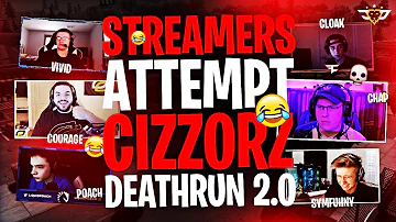 STREAMERS ATTEMPT CIZZORZ DEATHRUN 2.0! (Fortnite: Battle Royale)