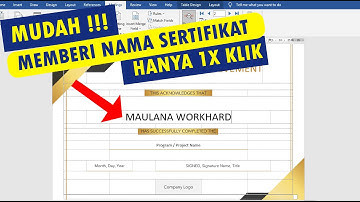 Cara Memberi Nama Sertifikat Otomatis di Word | Cepat & Praktis dengan Mail Merge!