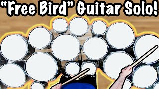 Entire "Free Bird" Guitar Solo...but It's on DRUMS