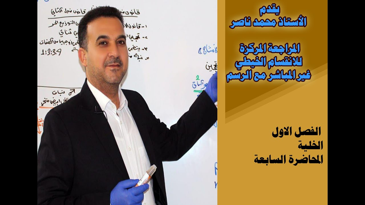 احياء الصف السادس العلمي / محاضرة السابعة  المراجعة المركزة  للانقسام مع الرسم / الاستاذ محمد ناصر