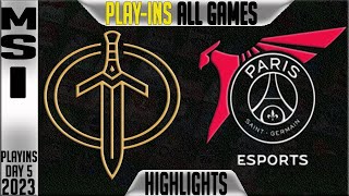 GG vs PSG Highlights ALL GAMES | MSI Play ins 2023 Lower Final | Golden Guardians vs PSG Talon