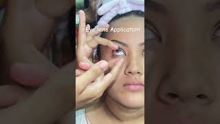 Eye lens Application #explore #shortvideo #eye #eyemakeup #youtube #youtubeshorts