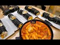 “속이 꽉찬! 남대문 통통김밥 6가지 인기 메뉴, 당면 들어간 떡볶이” Korean food gimbap, tteokbokki, Korean street food