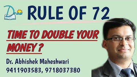 RULE OF 72 | Dr Abhishek Maheshwari