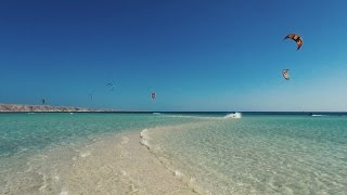 Kiteboarding, Egypt, Hurghada, Abu Minqar Island