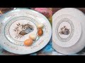 Decoupage Tutorial Crackle Medium on glass Easter Craft Decoration