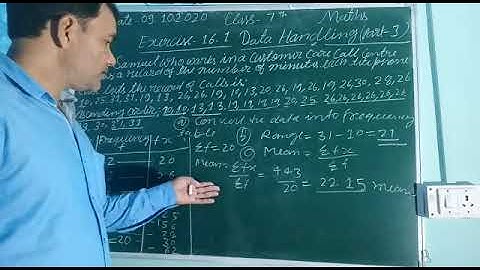 Class -7,Maths,Data Handling, Exercise 16.1(Part-3secondpart)