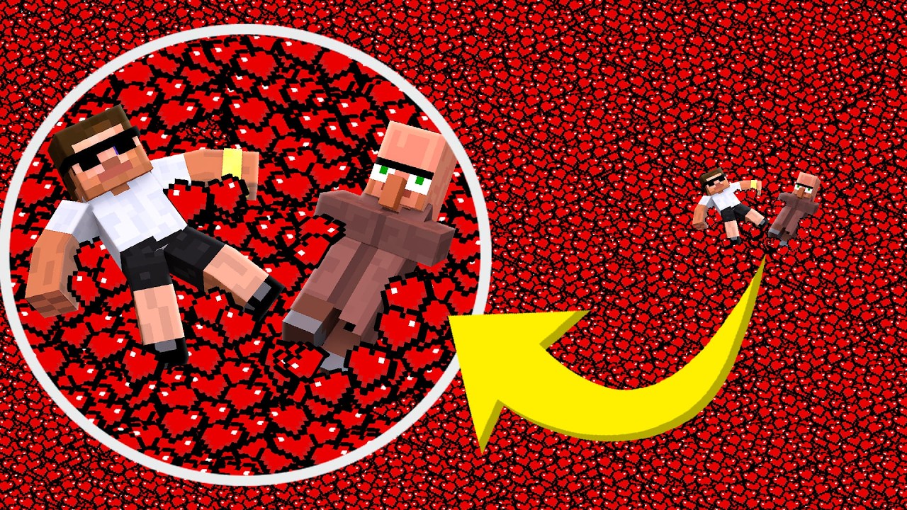Minecraft but We Gain 1 BILLION Hearts..!