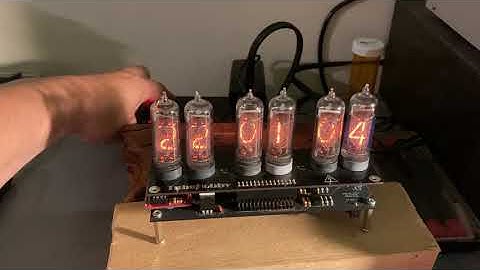 Nixie clock with assembled PCB