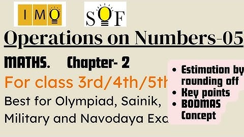 Operations on Numbers  | Class 3/4/5 | IMO | SOF | Olympiad | Sainik | Chapter 2   MTG | 2025 - 26 |
