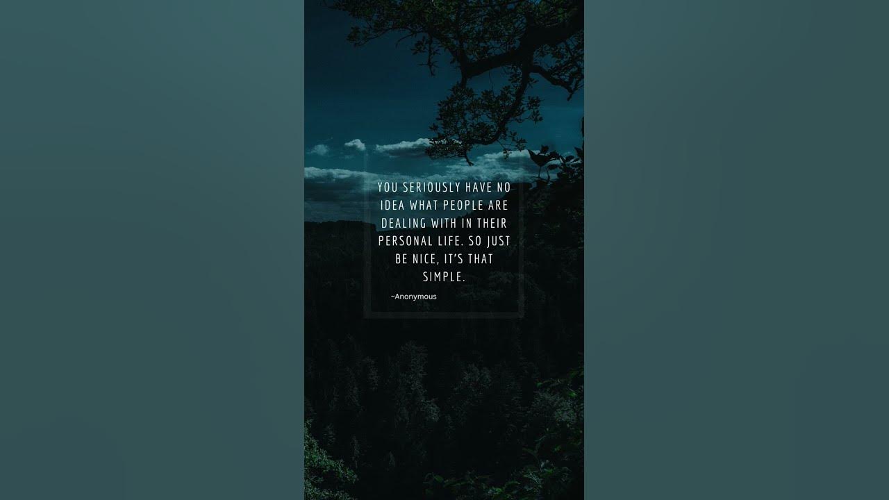 Be nice life art words quote youtube