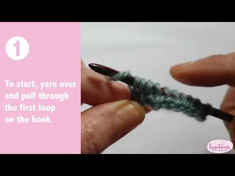 Tunisian Crochet Standard return pass by Lilinette Crochet