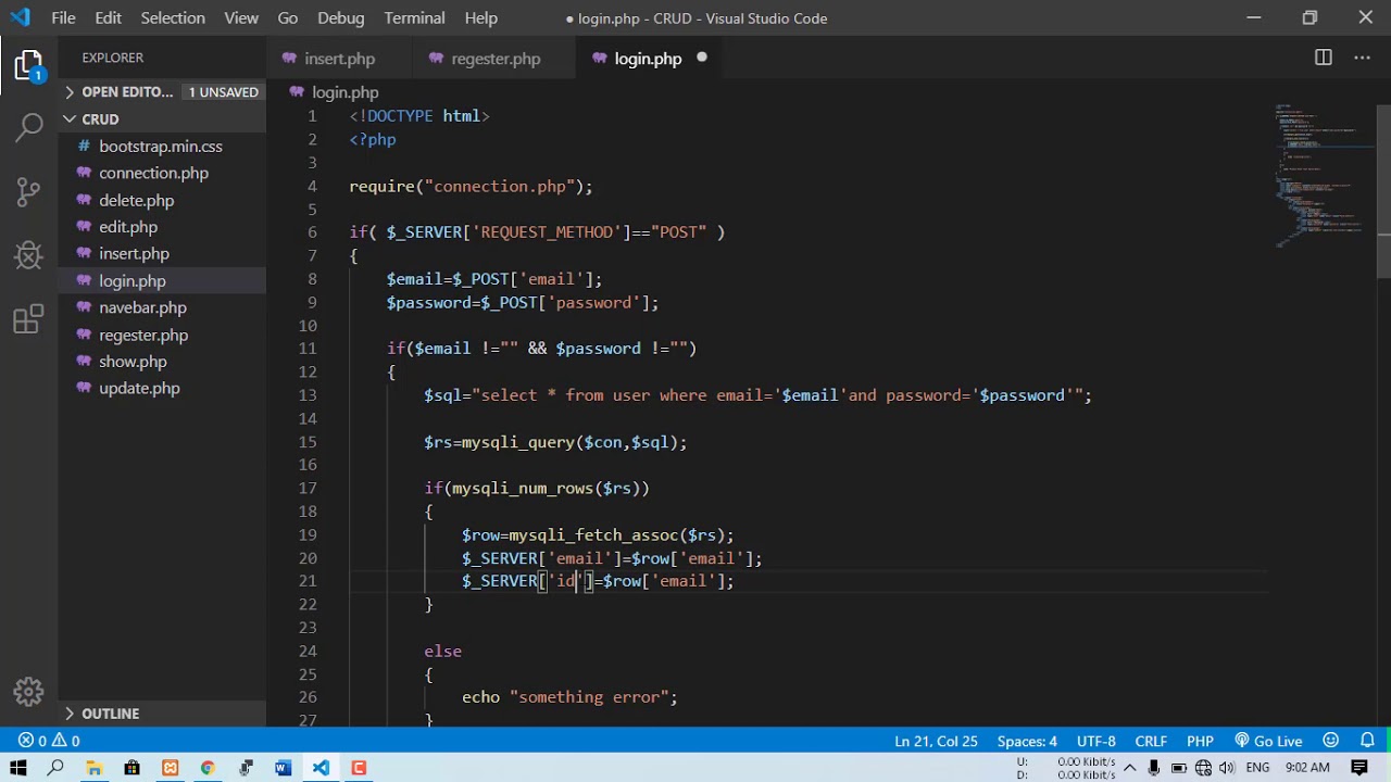 User Login And Logout System. Part 2 (login Part) - YouTube