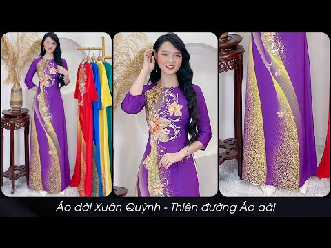 Video Áo Dài Hoa Kim Cương Phối Dải Chấm Bi Sang Trọng, Lụa... - youtube