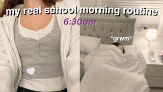 my aesthetic school morning routine | realistic, matcha, grwm