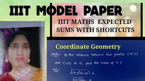 IIIT Model Paper / IIIT Entrance Exam Model Paper / AP IIIT Model Paper / IIIT Model Paper solutions