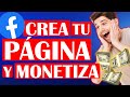 🤑Como hacer una PAGINA en FACEBOOK para MONETIZAR (PASO A PASO)