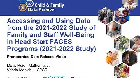 Access & Use Data from the 2021-22 Study of Family & Staff Well-Being in Head Start FACES Programs