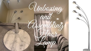 UNBOXING AND ASSEMBLING ASHLEY FURNITURE MARBLE FLOOR LAMP