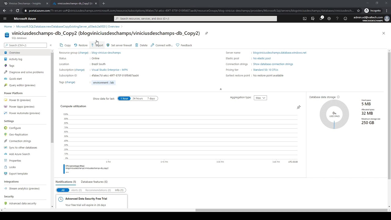 Export A Bacpac From Database In Azure Sql In Azure Portal (Step By Step)