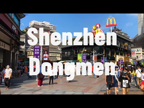 Walking In Shenzhen Dongmen Pedestrian Street Laojie On Chinese National Day