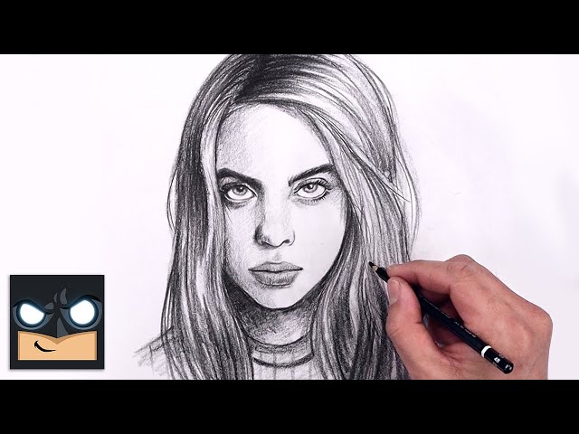 Billie Eilish Drawing Sketch  Drawing Skill