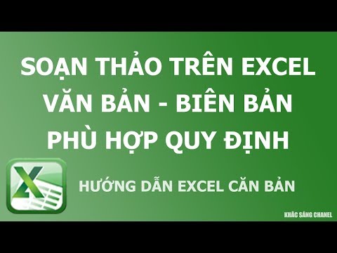 Video: Cách Chèn Văn Bản Vào Excel