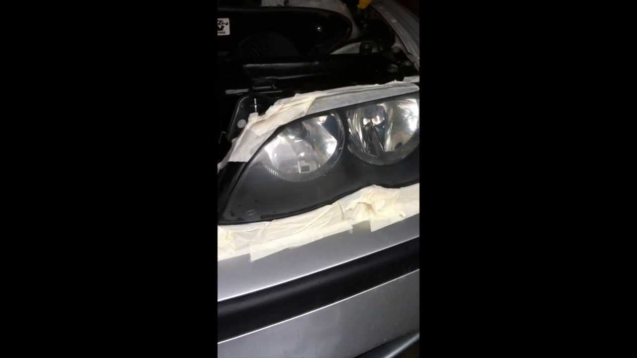 E46 Headlight Restoration YouTube