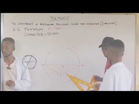 13. To construct a regular polygon given the diameter [Diagonal].