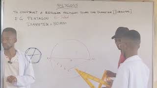 13. To construct a regular polygon given the diameter [Diagonal].