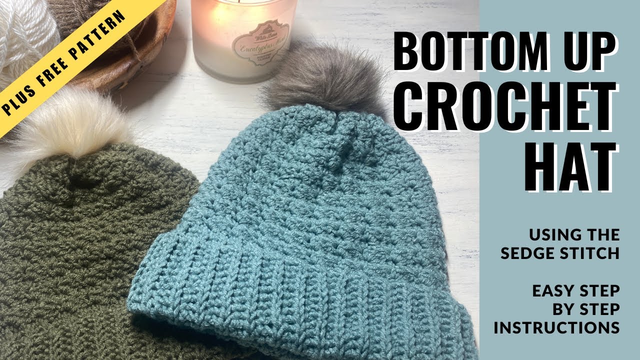 Crochet Sedge Stitch Hat - YouTube