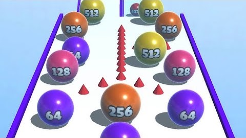 Ball Merge 2048 ⚽️🌈All Levels Gameplay Walkthrough Android, ios Game New Update - 60