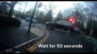 Here is the new pedestrian and cycle crossing in Altrincham, at Dunham Road (Southbound)