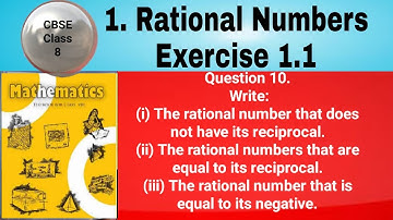 (i) The rational number that does not have its reciprocal.(ii) The rational numbers that are equal