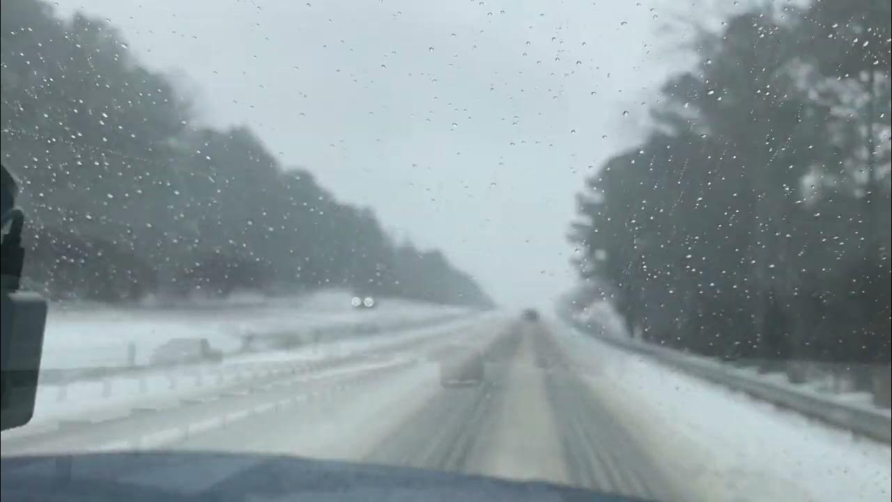Winter storm Florida to smoky mountains, highway driving YouTube