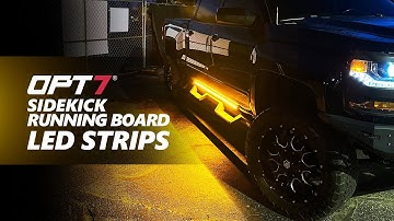 OPT7 Sidekick Running Board LED Step Strips Lights for Pick-Up Trucks, RV
