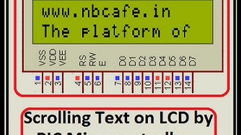 Scrolling Text on LCD by PIC Microcontroller
