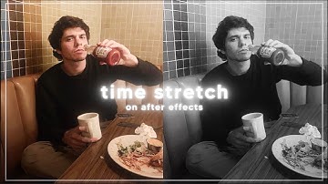 how to slow down clips on after effects (time stretch) | tutorial