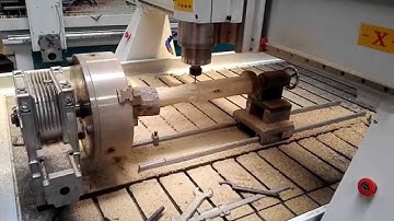 Big size Rotary device 4D CNC router working video