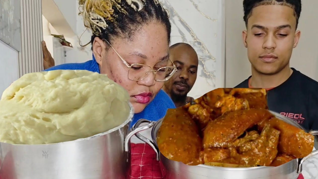 Приготовьте ужин для моей семьи из 8 человек | Фуфу и суп огбоно