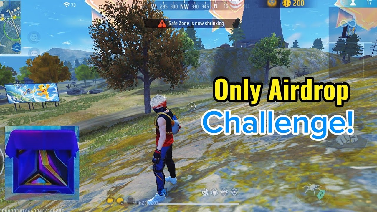 FREE FIRE BUT ONLY AIRDROP CHALLENGE 😬 GARENA FREE FIRE | DARE HUB