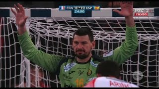 France vs Spain | Arpad STERBIK | Three defenses from the penalty | EHF EURO 2018