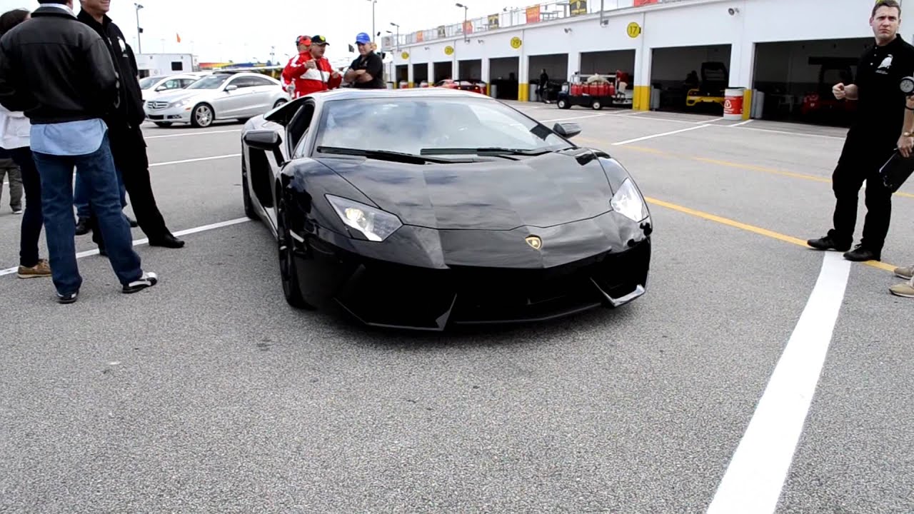 Kim Kardashian buys Kanye West a rare black $750k Lamborghini Aventador LP700-4 seen here! So Sic! - YouTube