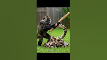 Dramatic Rescue: Monkey vs Giant Python